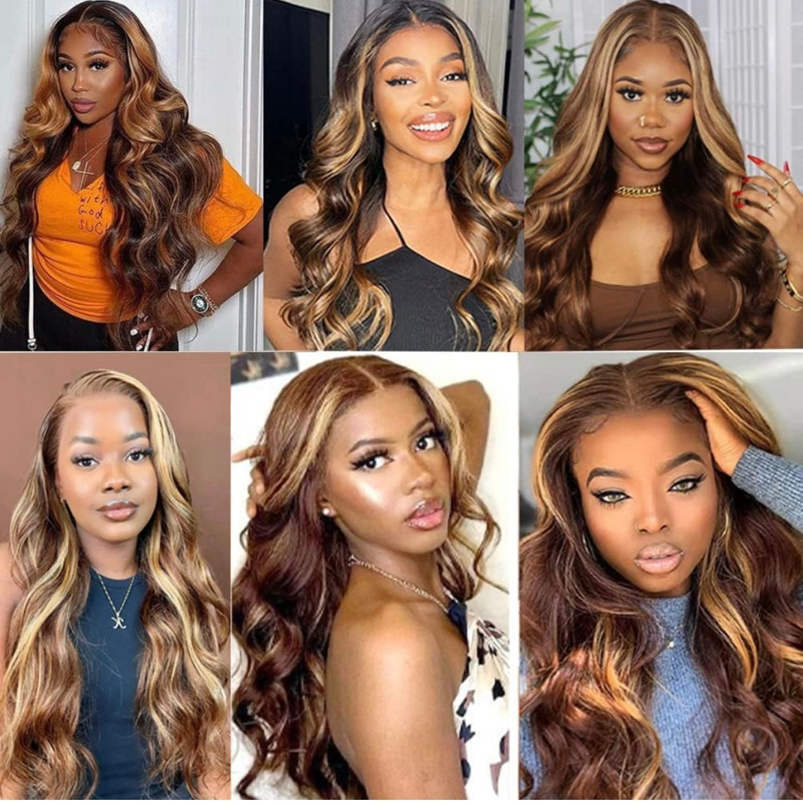 13x4 Full Frontal Wig with Highlights – Body Wave & Melt Skins