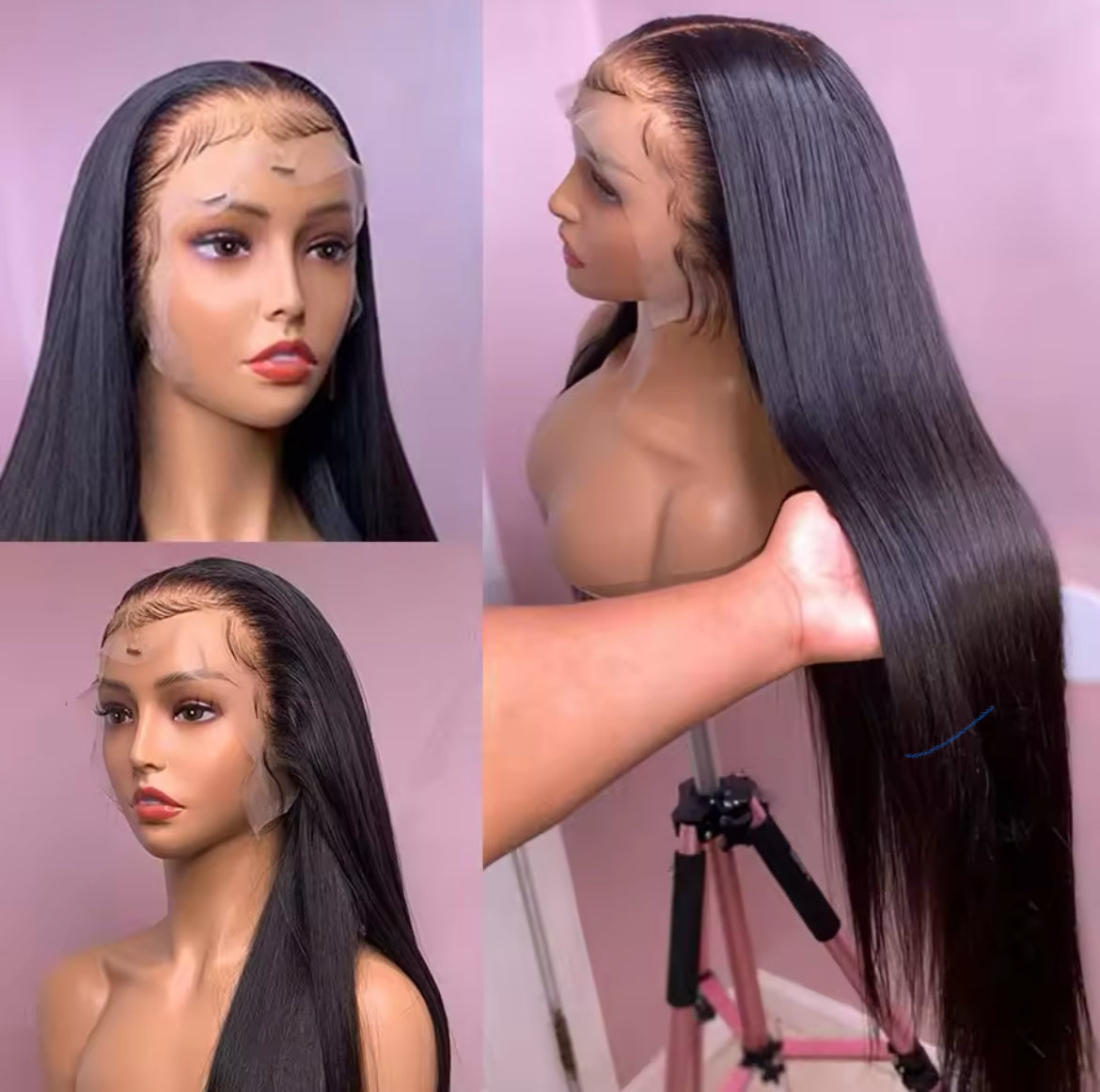 13x4 HD Full Lace Frontal Wig with Invisible Transparent Lace / 5x5 HD Lace Closure Wigs 180%