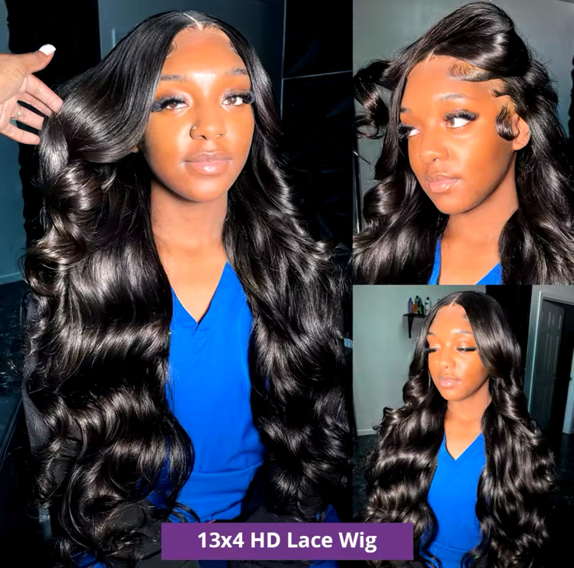 13x6 HD Lace Frontal Wig – Body Wave Human Hair Wig with 250% Density and Glueless Design