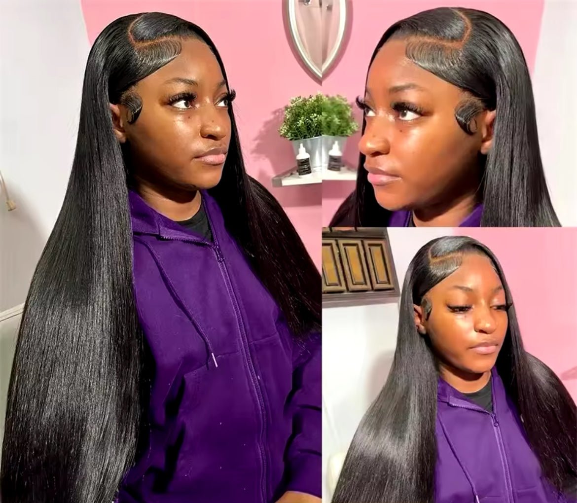 250% Density 13x6 HD Lace Full Frontal Silk Straight Wig