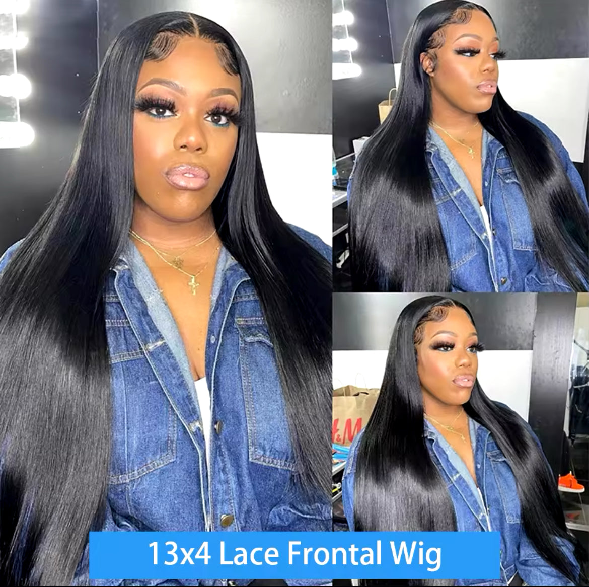 36-Inch HD Full Frontal Wig – Straight Virgin Human Hair with Melted Skin 13x6 Lace Front