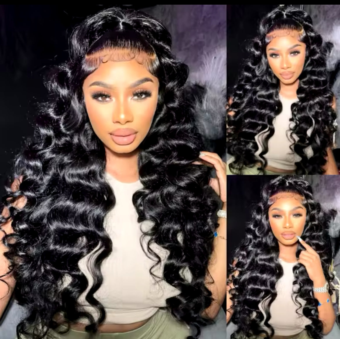 Effortless 250% Density Loose Wave Full Frontal Wig for Women