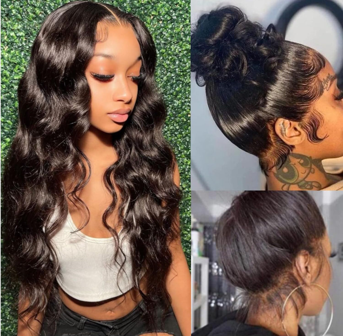 Pre-Plucked Body Wave 360 Lace Wig for Natural Look-High Ponytails