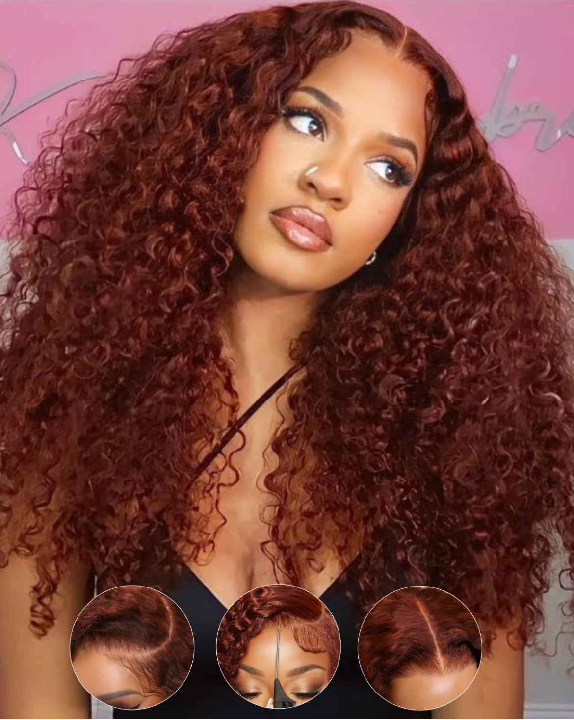 Ready-to-Wear Reddish Brown Water Wave Wig – 5x5 HD Lace Closure