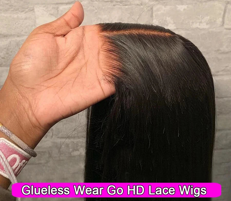 Bye Bye Knots Wigs 5x5 HD Lace Closure Wigs Natural  Glueless Wigs Human Hair Ready to Wear