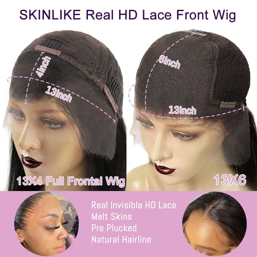 13x6 Ombre Brown Lace Front Wig with Highlights